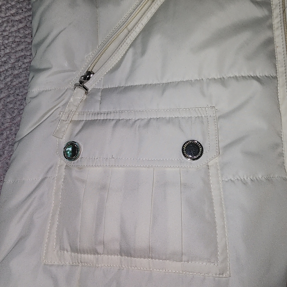 Cold Water Creek , White , Faux Fur , Vest Jacket - Picture 9 of 16